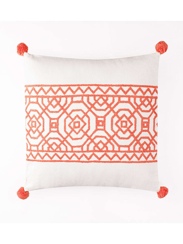 Tomasucci Poduszka w kolorze biało-pomarańczowym - 45 x 45 cm rozmiar: onesize