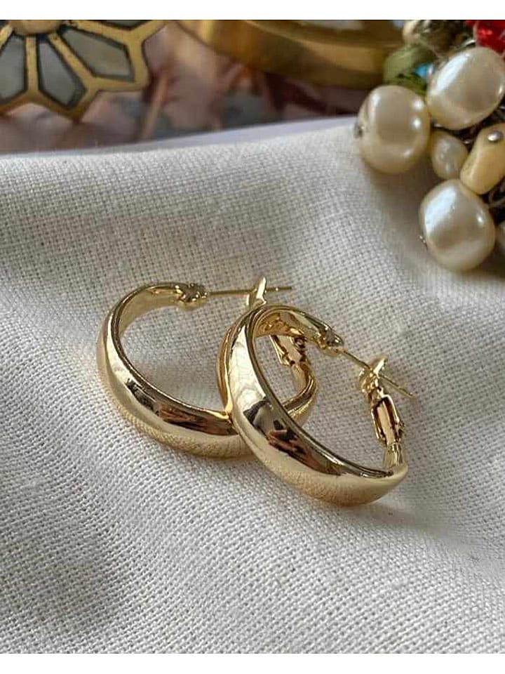 Luseera Pozłacane kolczyki-kreole rozmiar: onesize