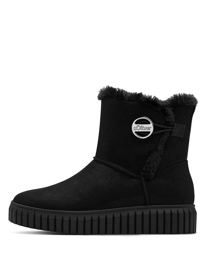 s.Oliver Botki zimowe w kolorze czarnym rozmiar: 41