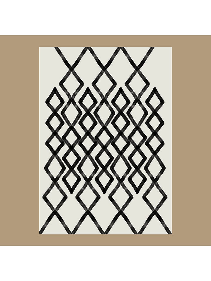 BELLA MAISON Dywan bawełniany "Spirit" w kolorze biało-czarnym rozmiar: 150x230 cm