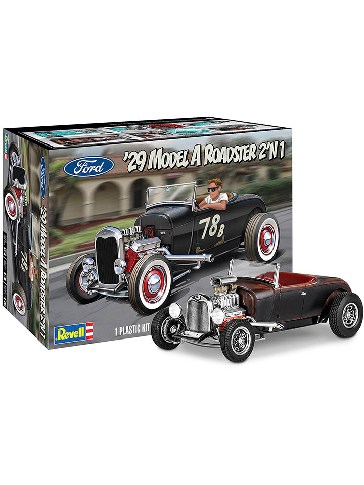 Revell Model "1929 Ford Model A Roadster" w kolorze czarnym do złożenia - 13+ rozmiar: onesize