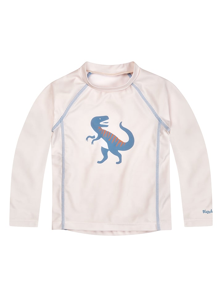 Playshoes Koszulka kąpielowa "Dino" w kolorze kremowym rozmiar: 134/140