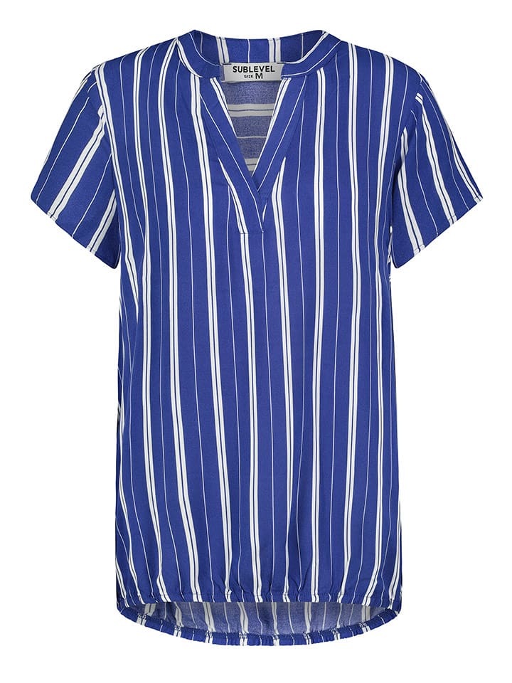 Sublevel Bluzka w kolorze niebiesko-białym rozmiar: S