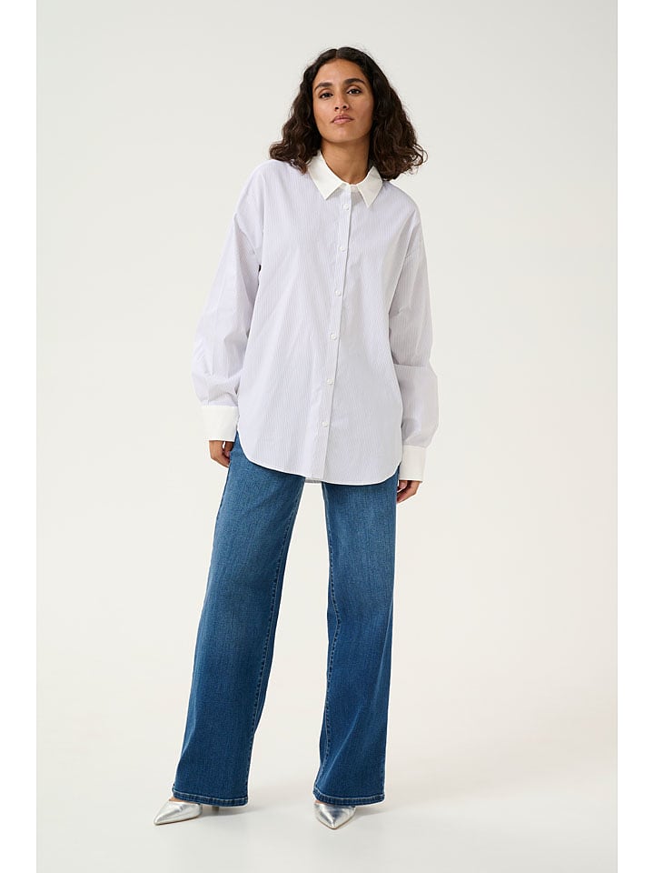 Kaffe Koszula "Sussanna" w kolorze biało-jasnoszarym rozmiar: 44