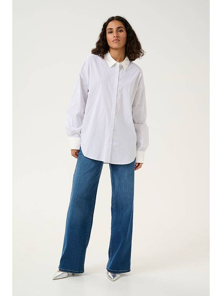 Kaffe Koszula "Sussanna" w kolorze biało-jasnoszarym rozmiar: 44