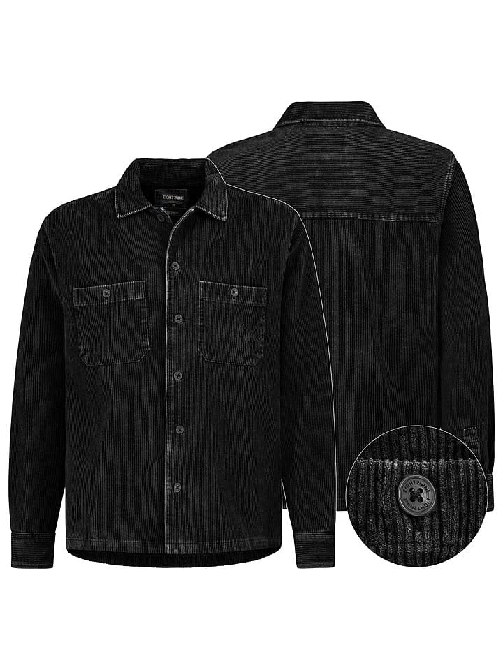 Eight2Nine Koszula sztruksowa w kolorze ciemnozielonym rozmiar: M