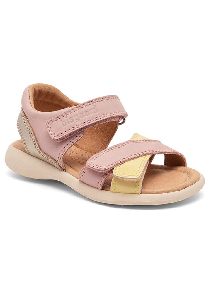 bisgaard Skórzane sandały w kolorze złoto-jasnoróżowym rozmiar: 34