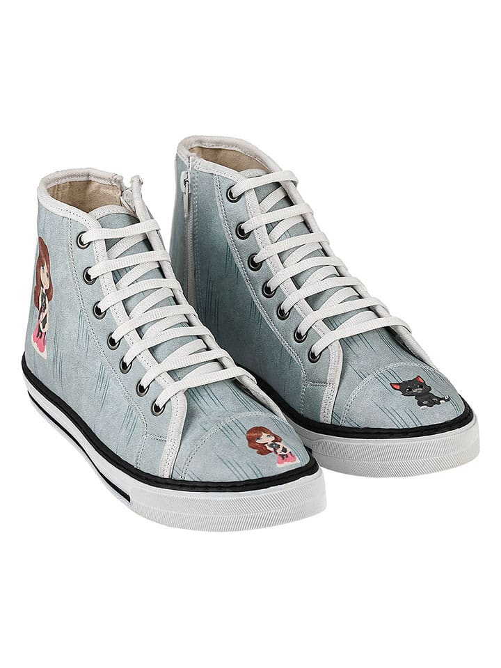 Streetfly Skórzane sneakersy w kolorze błękitnym rozmiar: 41