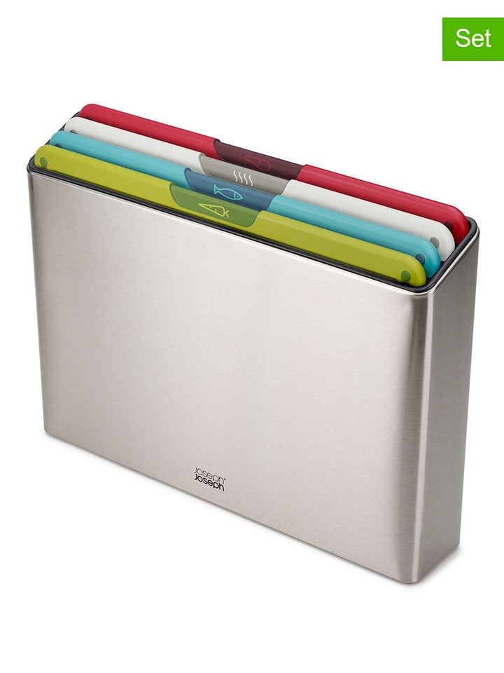 JosephJoseph 5-częściowy zestaw "Folio" w kolorze srebrnym ze wzorem rozmiar: onesize