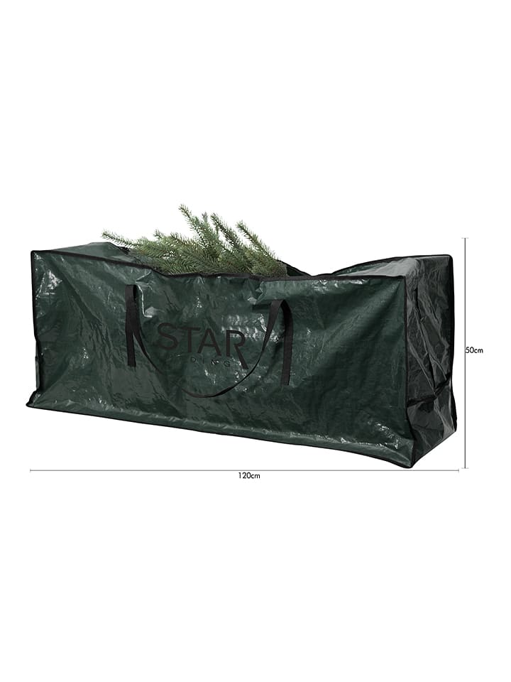 STAR Trading Torba w kolorze zielonym do przenoszenia choinki - 120 x 50 cm rozmiar: onesize