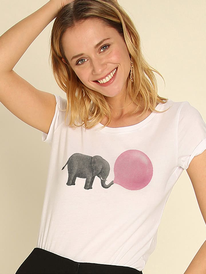 WOOOP Koszulka "Jumbo Bubble Gum" w kolorze białym rozmiar: XXL