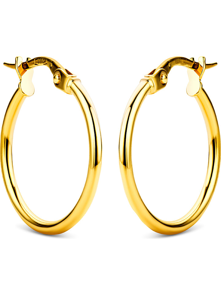 Diamant Exquis Złote kolczyki-kreole rozmiar: onesize