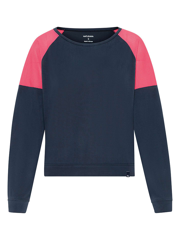 Naturana Bluza w kolorze granatowo-różowym rozmiar: L