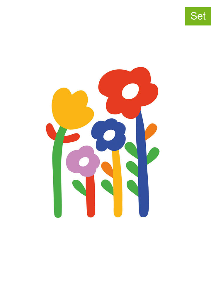 ppd Serwetki (40 szt.) "Super Flowers" w kolorze białym ze wzorem rozmiar: onesize