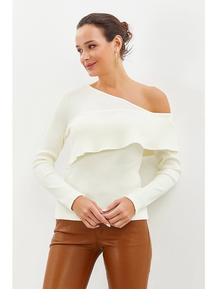 Milan Kiss Bluzka w kolorze białym rozmiar: L