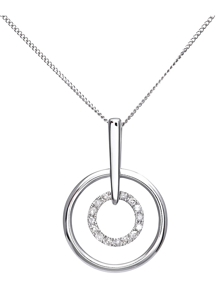 Revoni Złoty naszyjnik z diamentową zawieszką - dł. 46 cm rozmiar: onesize