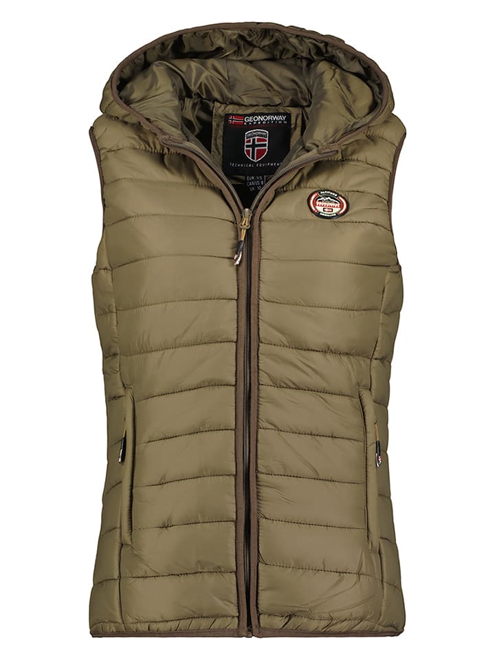 Geographical Norway Kamizelka pikowana "Vatika" w kolorze khaki rozmiar: 164