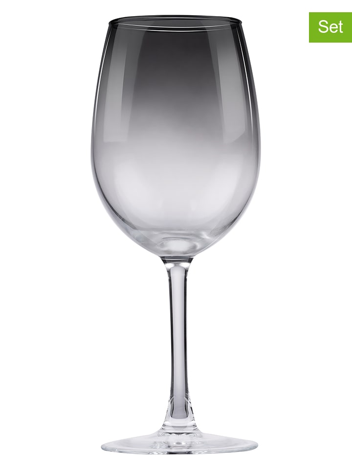 Alpina Kieliszki (4 szt.) w kolorze szarym do wina - 350 ml rozmiar: onesize