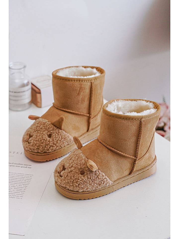 Rock & Joy Botki zimowe w kolorze jasnobrązowym rozmiar: 25