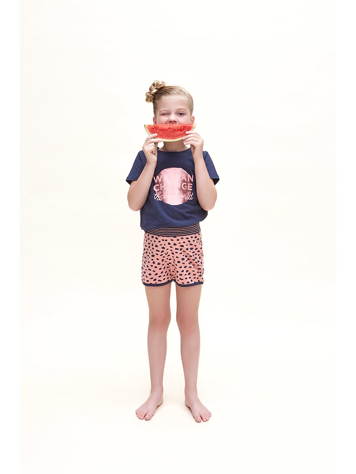 Charlie Choe Piżama "Wild flora" w kolorze różowo-granatowym rozmiar: 74/80