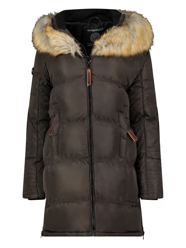 Geographical Norway Parka w kolorze brązowym rozmiar: XL