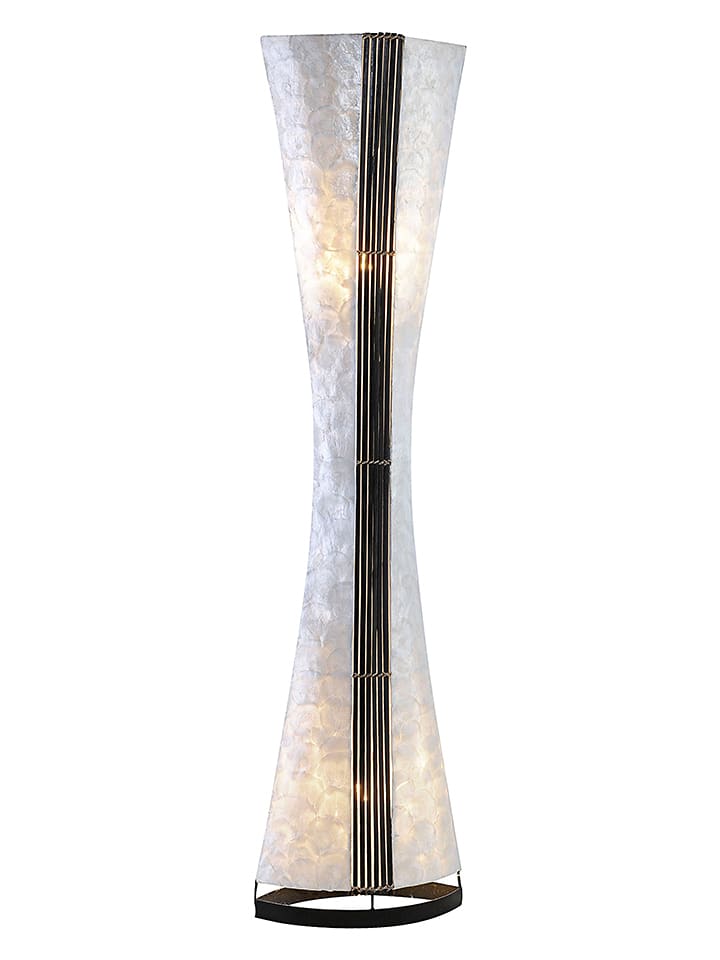 Paul Neuhaus Lampa stojąca "Abuja" w kolorze biało-czarnym - wys. 150 cm rozmiar: onesize