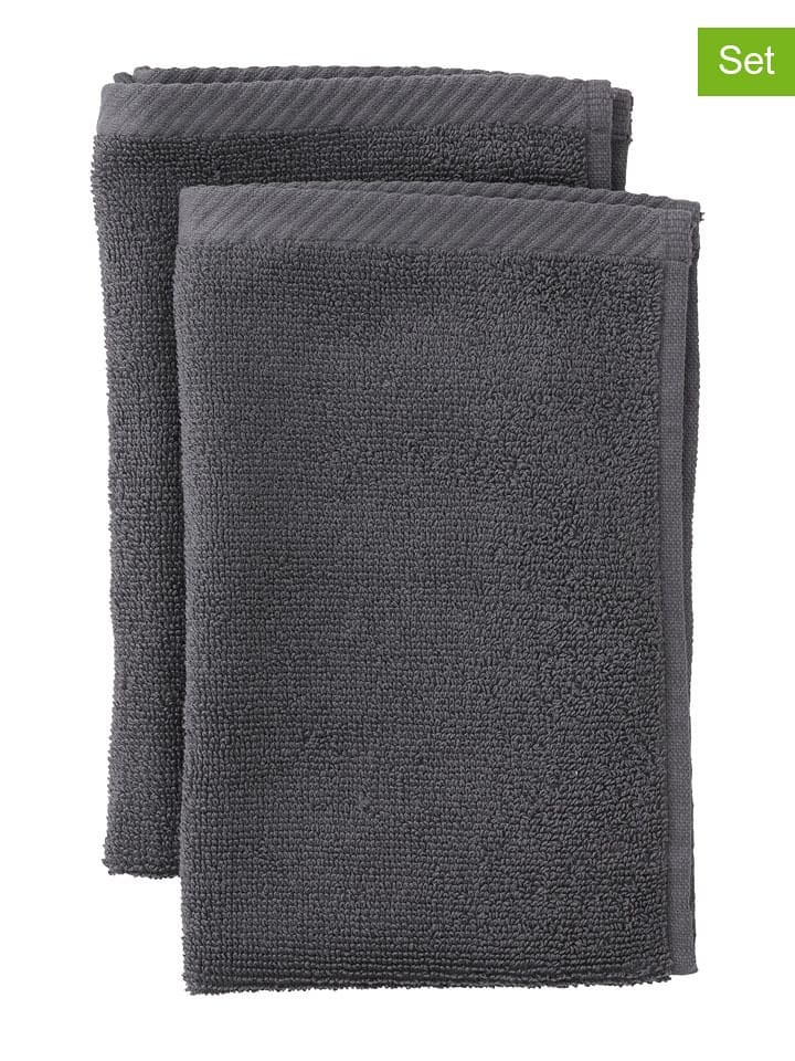 Ellos Home Myjki (2 szt.) "Elise" w kolorze szarym rozmiar: 30x50 cm