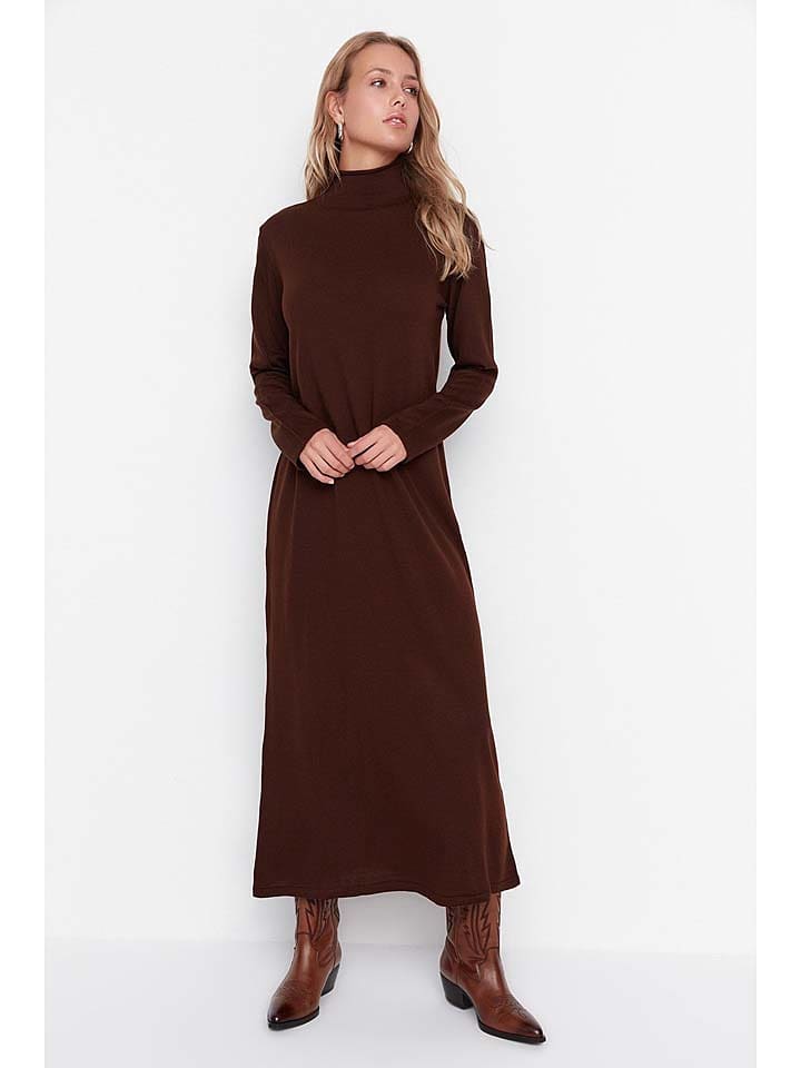 trendyol Sukienka w kolorze brązowym rozmiar: L