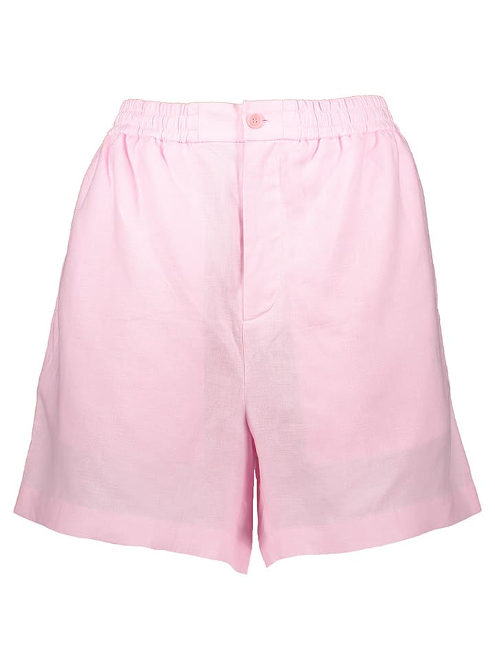 Pangaia Lniane szorty "DNA" w kolorze jasnoróżowym rozmiar: L