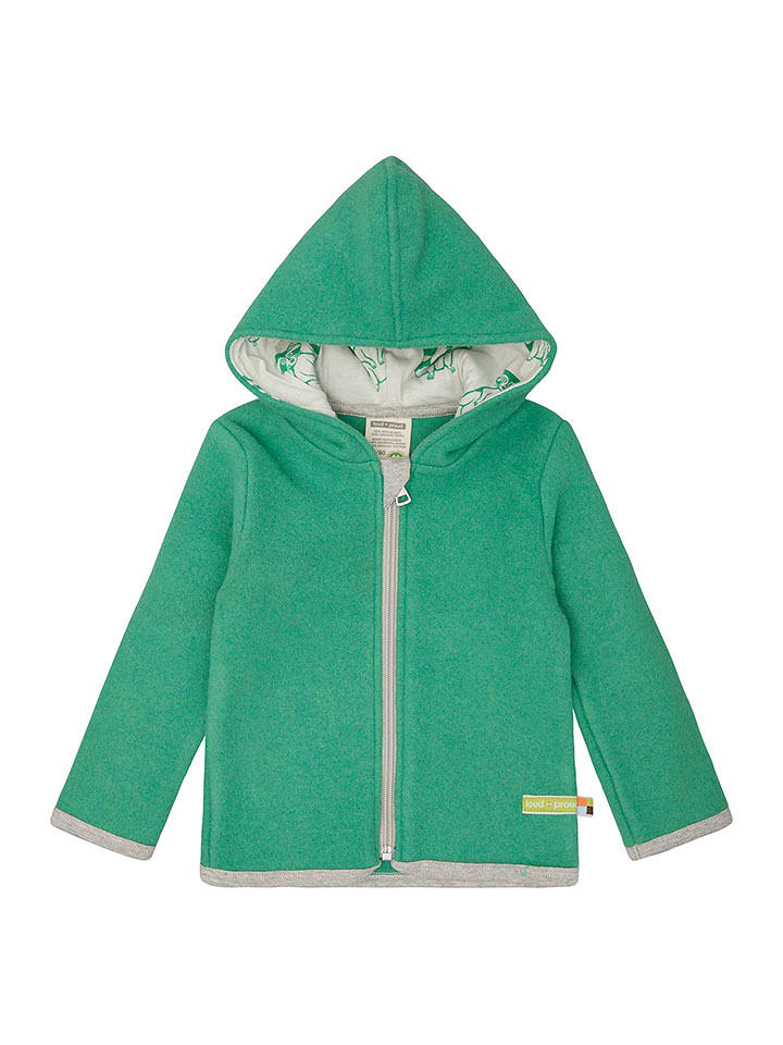 loud + proud Wełniana kurtka polarowa w kolorze zielonym rozmiar: 122/128