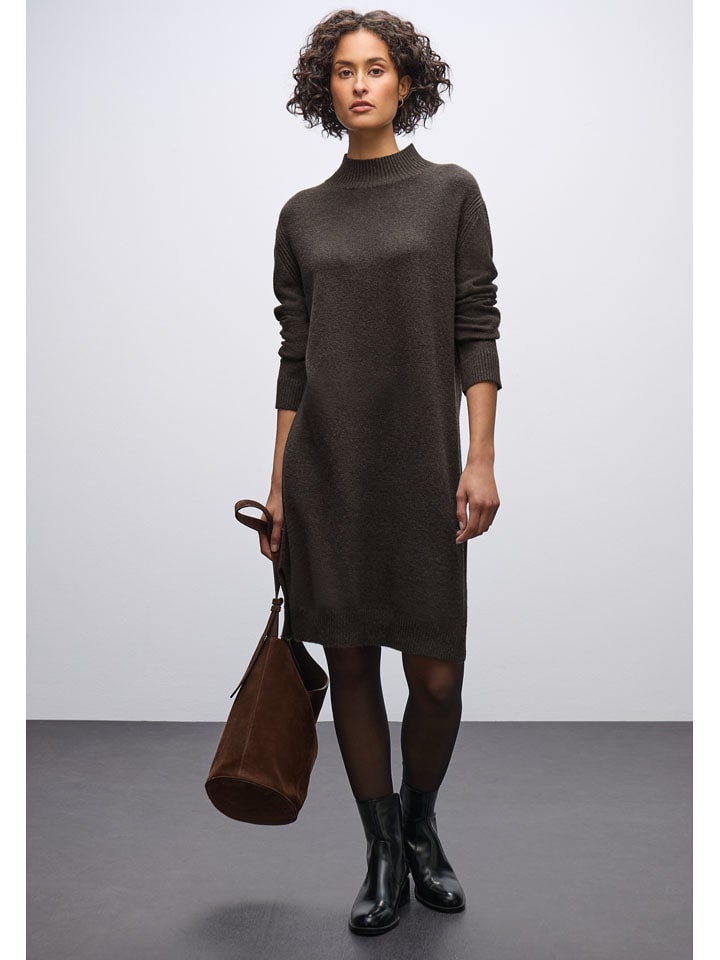 Street One Sukienka dzianinowa w kolorze brązowym rozmiar: 42