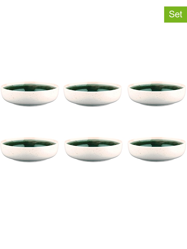 Björn Miski śniadaniowe (6 szt.) "Oxygen" w kolorze zielonym - Ø 17,5 cm rozmiar: onesize