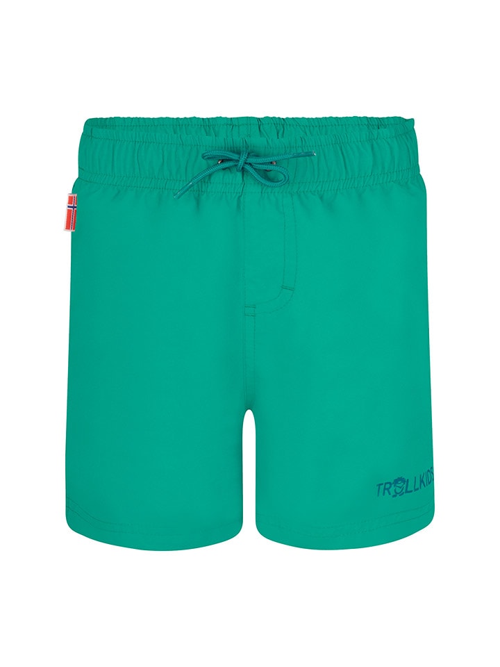Trollkids Szorty kąpielowe "Balestrand" w kolorze zielonym rozmiar: 176