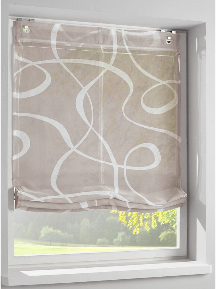 heine home Roleta rzymska w kolorze beżowym rozmiar: 140x80 cm