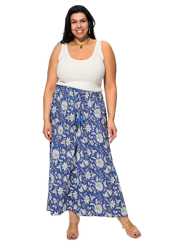 Aller Simplement Spodnie w kolorze niebiesko-białym rozmiar: 50-58