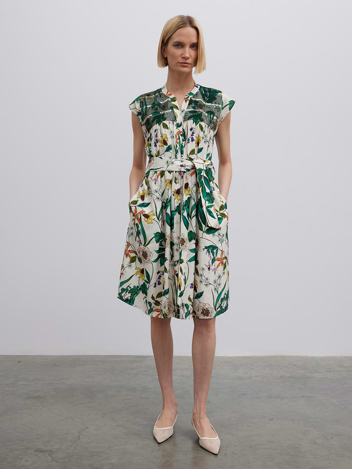 BGN Sukienka w kolorze biało-zielonym rozmiar: 38