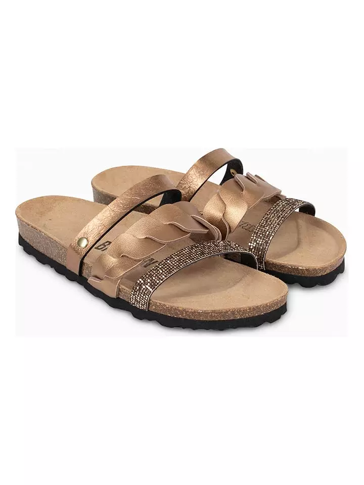 BACKSUN Klapki "Luciole" w kolorze brązowym rozmiar: 36