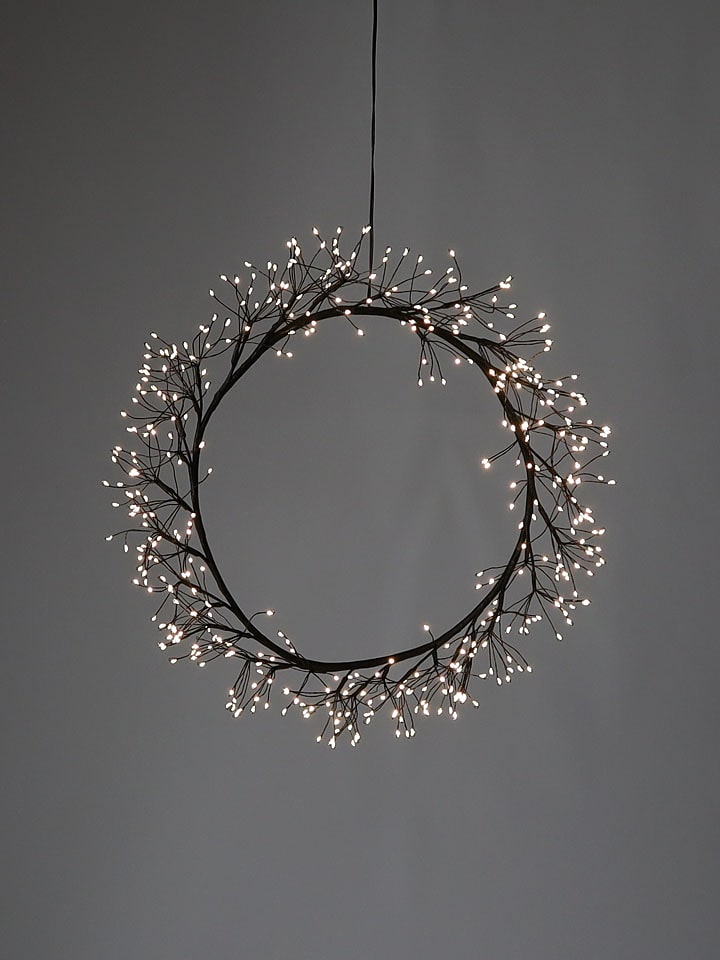 AM Design Wianek LED w kolorze czarnym - Ø 45 cm rozmiar: onesize