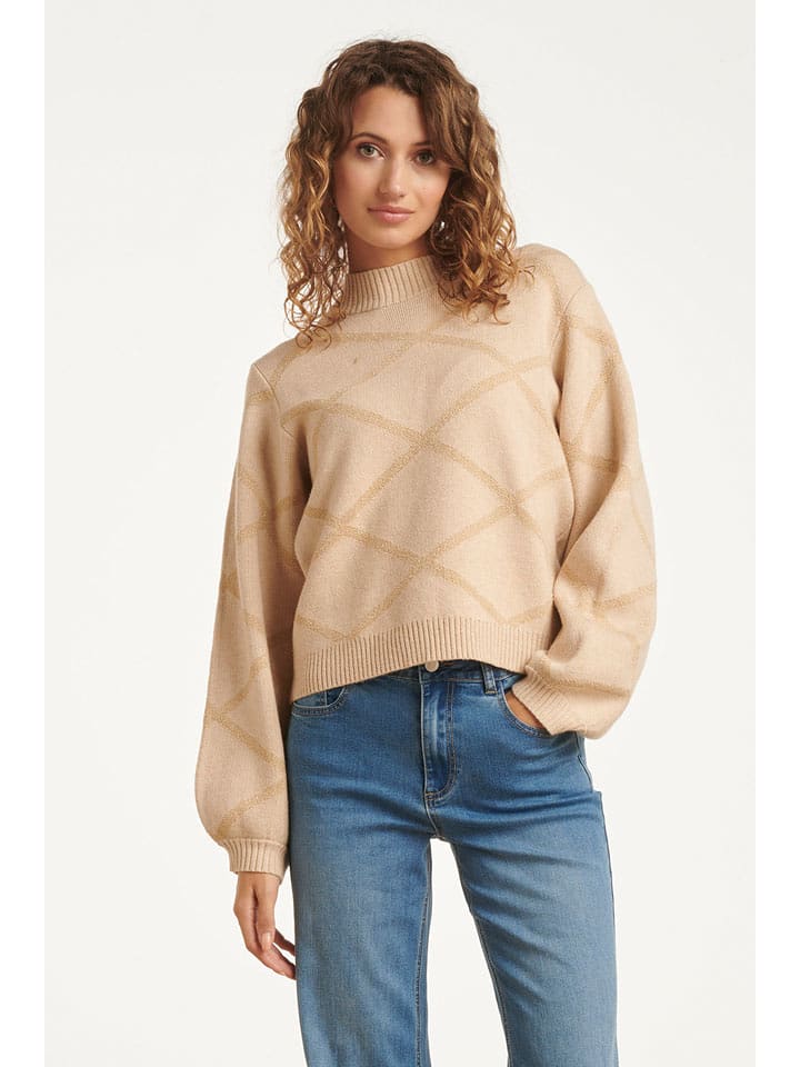 Smashed Lemon Sweter w kolorze beżowym rozmiar: 4XL