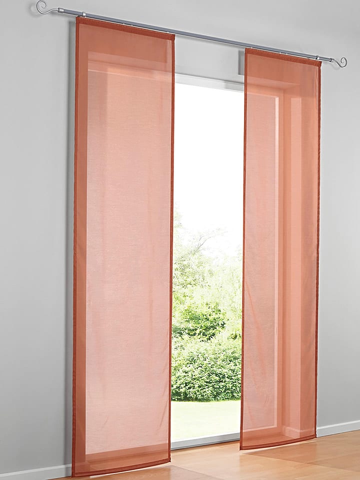 heine home Zasłona przesuwna w kolorze pomarańczowym rozmiar: 245x60 cm