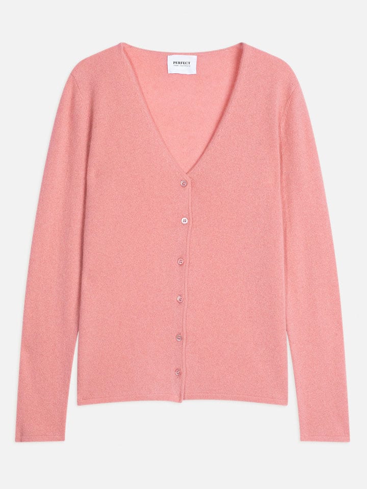 Perfect Cashmere Kaszmirowy kardigan "Chalais" w kolorze jasnoróżowym rozmiar: XL