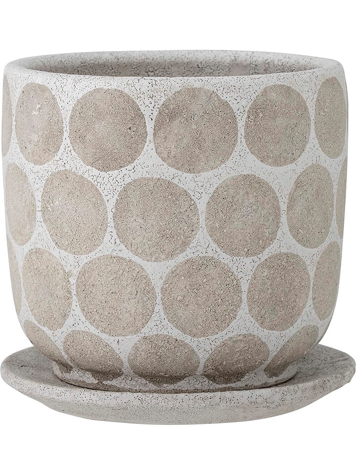 Bloomingville Doniczka "Felan" w kolorze beżowym - wys. 18 x Ø 19 cm rozmiar: onesize