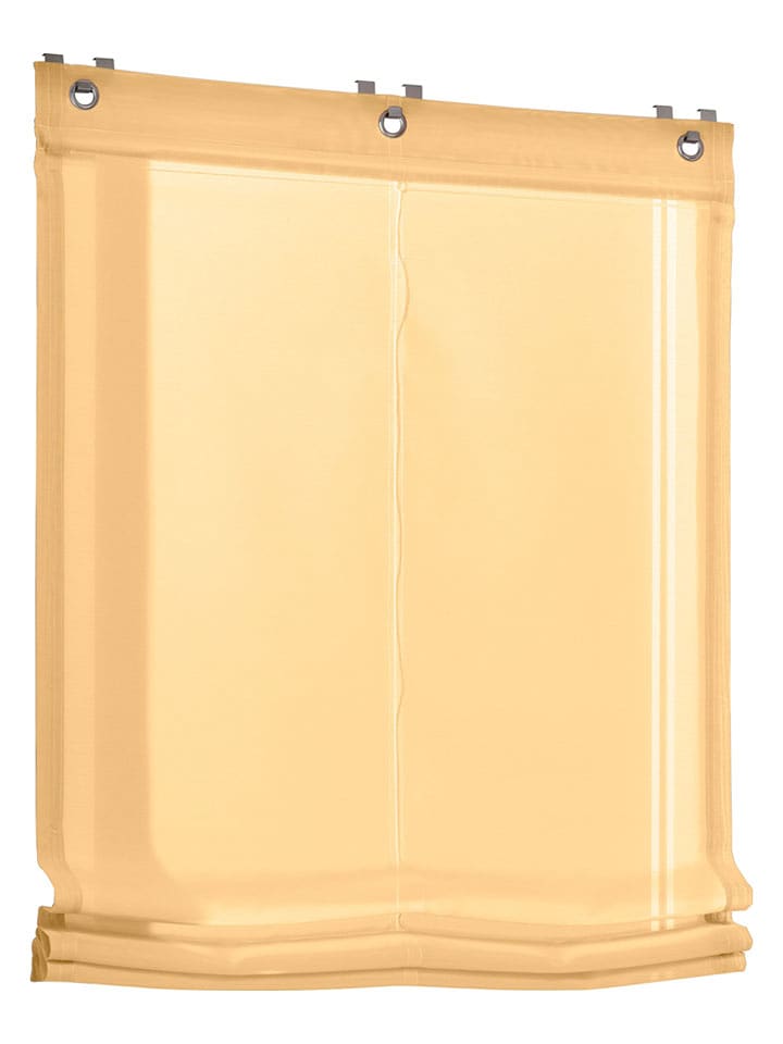 heine home Roleta rzymska w kolorze żółtym rozmiar: 130x140 cm