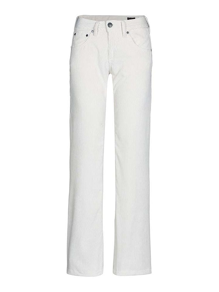 Herrlicher Spodnie sztruksowe w kolorze białym rozmiar: W27/L34