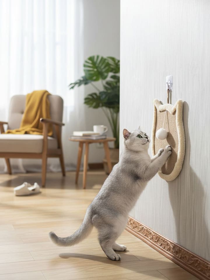 Paws&Whiskers Deska w kolorze jasnobrązowym do zabawy dla kota - Ø 34 cm rozmiar: onesize