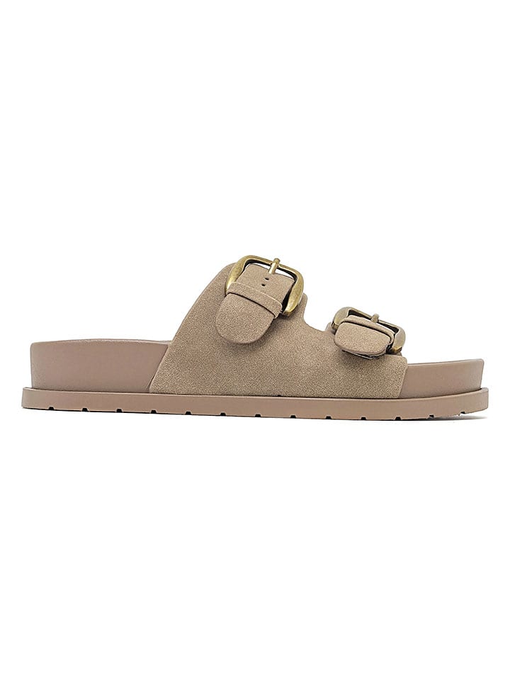 Sixth Sens Klapki w kolorze khaki rozmiar: 37