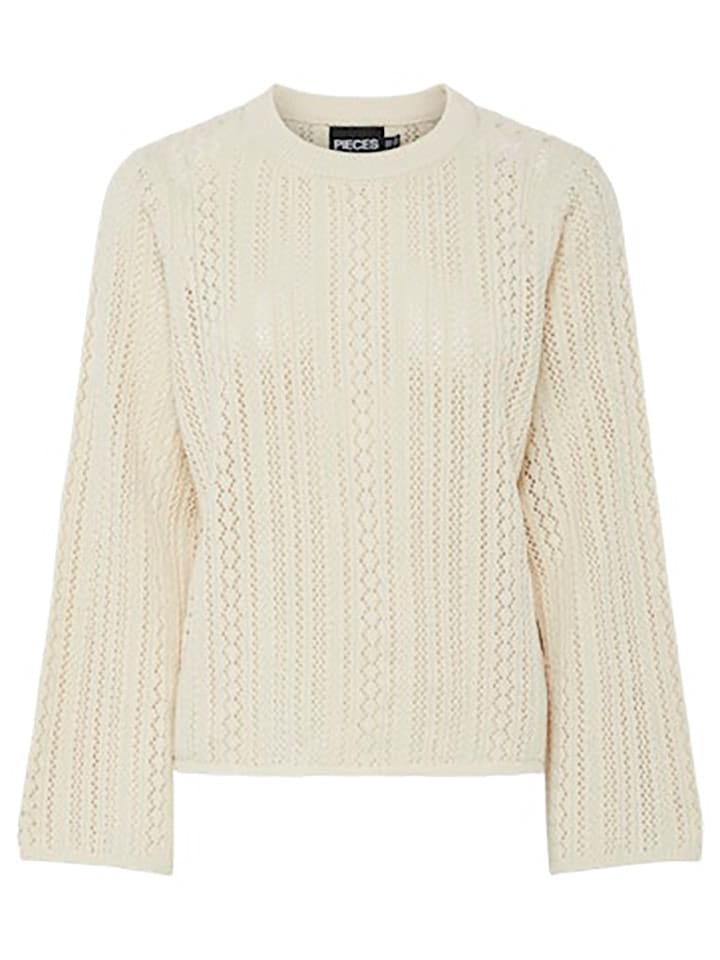 Pieces Sweter w kolorze kremowym rozmiar: L