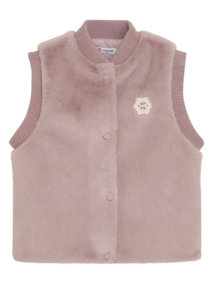Noppies Kamizelka w kolorze fioletowym ze sztucznego futerka rozmiar: 110