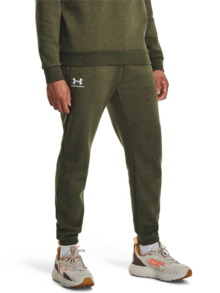 Under Armour Spodnie dresowe "Essential" w kolorze khaki rozmiar: XXL