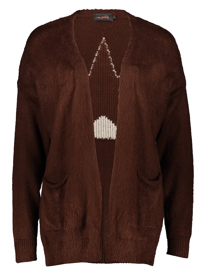 miss goodlife Kardigan "Star" w kolorze ciemnobrązowo-kremowym rozmiar: L
